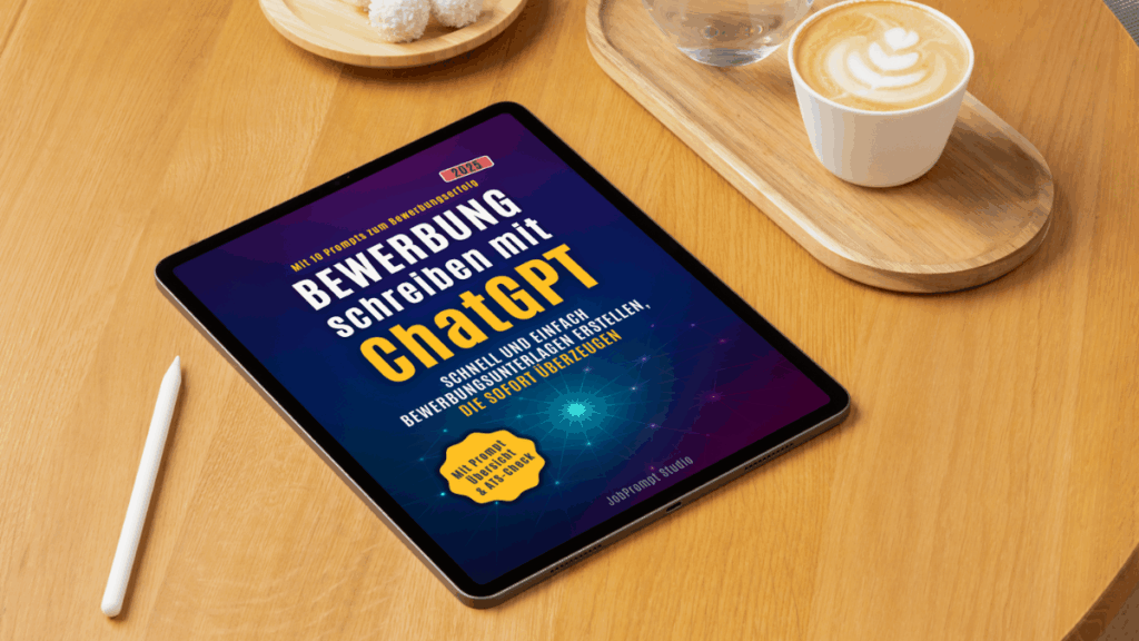 Tablet auf dem Tisch zum Thema Bewerbung schreiben mit Chat GPT